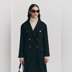Reformation Leighton Coat Black - Size M
